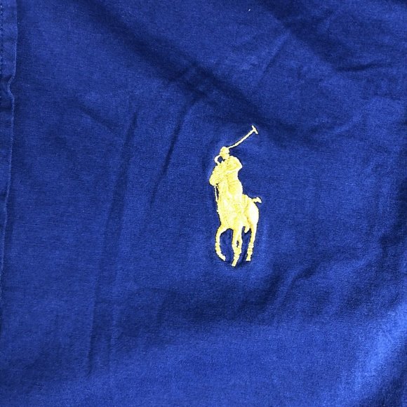 Polo Golf Ralph Lauren Mens XL Blue Vintage Isle Short Sleeve Polo Big Horse A10 - Picture 3 of 6